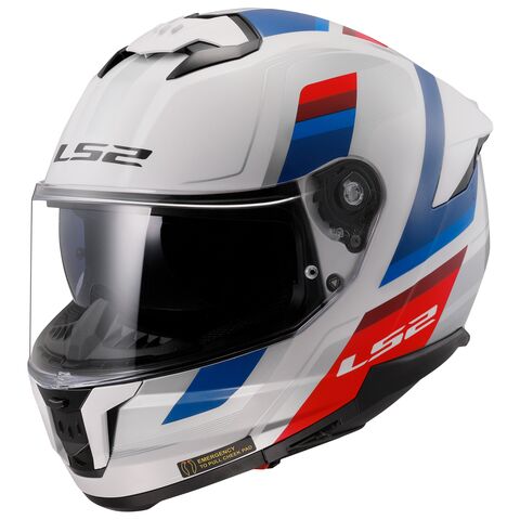 LS2 Stream II Vintage Helmet Gloss White/Blue/Red / XL [Open Box]