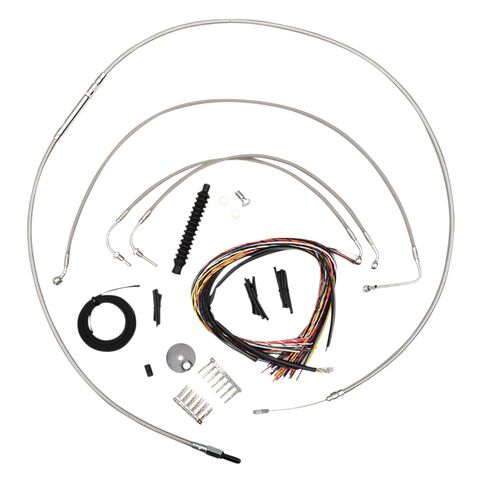 LA Choppers Handlebar Cable Brake Line And Wire Kit For Harley Softail 2018-2025 15"-17" Apes Upper C... [Open Box]