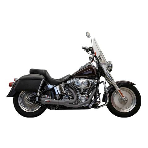 Bassani 2-Into-1 Ripper Short Exhaust System For Harley Softail 2000-2017 Stainless [Previously Installed]