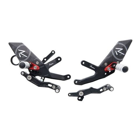 LighTech R Series Rearsets BMW S1000RR 2020-2024 Black/Red [Previously Installed]