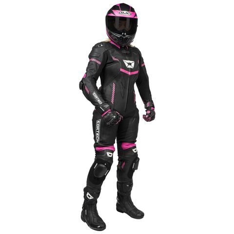 Cortech Revo Sport Air Women's Race Suit Black/Pink / MD [Blemished - Very Good]