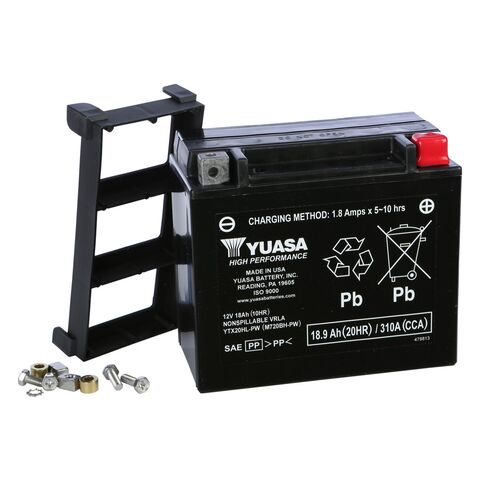 Yuasa YTX20HL-PW Factory Activated AGM High Performance Battery