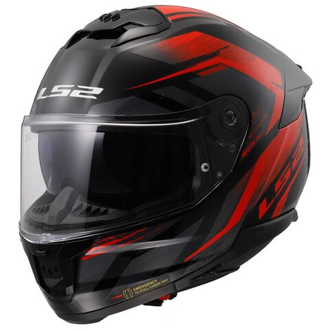 LS2 Stream II Fury Helmet Gloss Black/Red / MD [Open Box]
