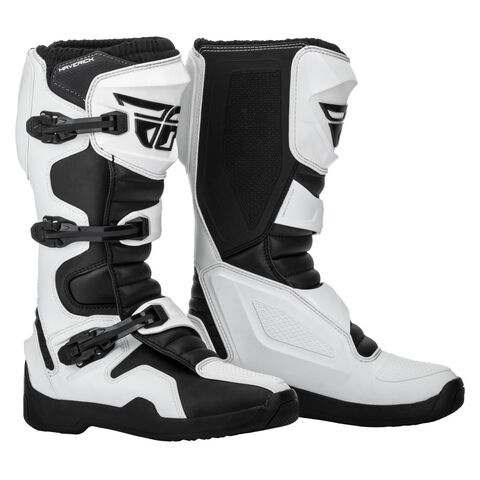 Fly Racing Maverik Boots (7) White/Black / 10 [Blemished - Good]