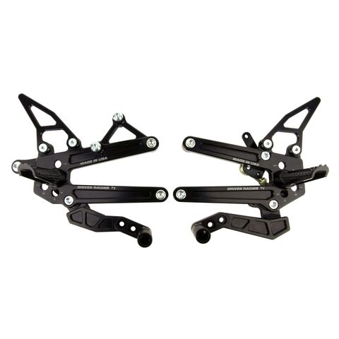 Driven Racing TT Rearsets Triumph 675 / R / Street Triple / R 2013-2019 Black [Open Box]