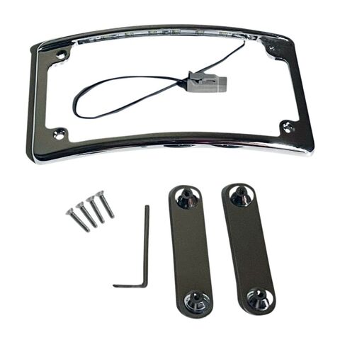 Custom Dynamics Lighted Radius License Plate Frame For Harley CVO Touring 2014-2022 Black [Open Box]