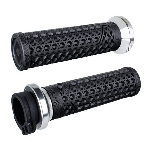 ODI Vans Lock On Grips For Harley With Dual Cable Throttle Black/Silver [Open Box]