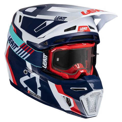 Leatt Moto 8.5 V25 Helmet Kit - Closeout Royal / 2XL [Open Box]