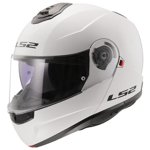 LS2 Strobe II Solid Helmet Gloss White / MD [Open Box]