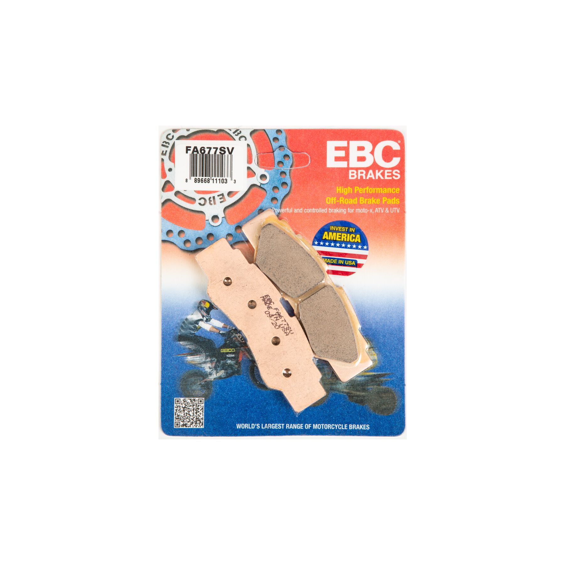 EBC FA677SV SV Series Severe Duty Rear Brake Pads Yamaha 2016-2021