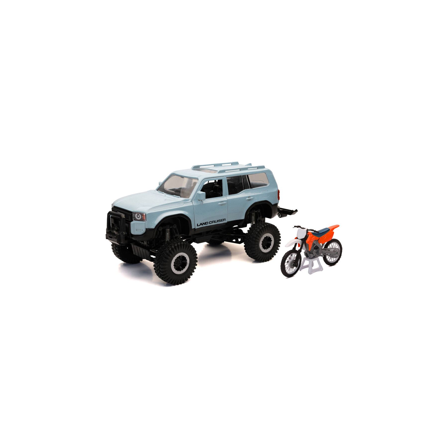 New Ray Toys Toyota Land Cruiser 250 with Dirt Bike 1:18 Model