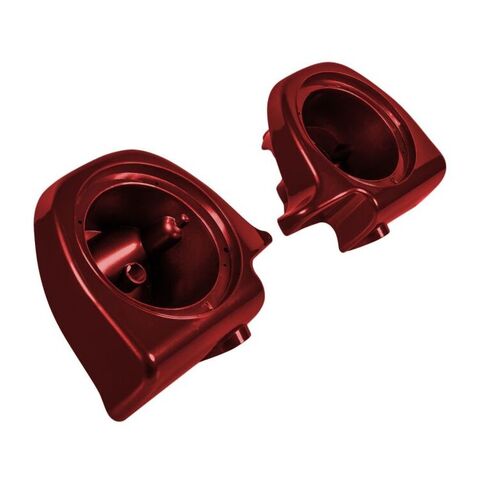 HogWorkz OE Color Matched Vented Lower Fairing Speaker Pod Mounts For Harley Touring 1994-2013 Crimson Red Sunglo [Previously Installed]