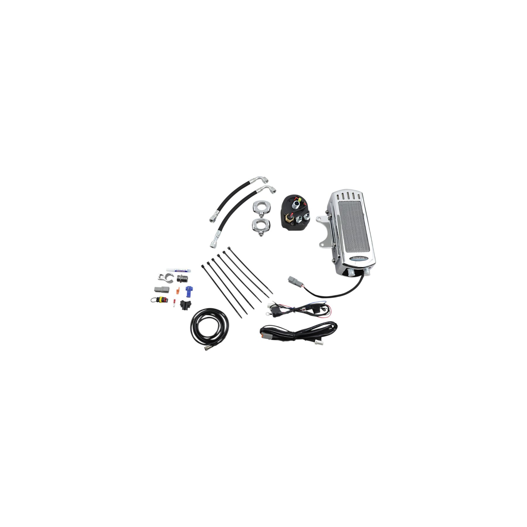 UltraCool Side Mount Oil Cooler Kit For Harley Softail 1985-2017