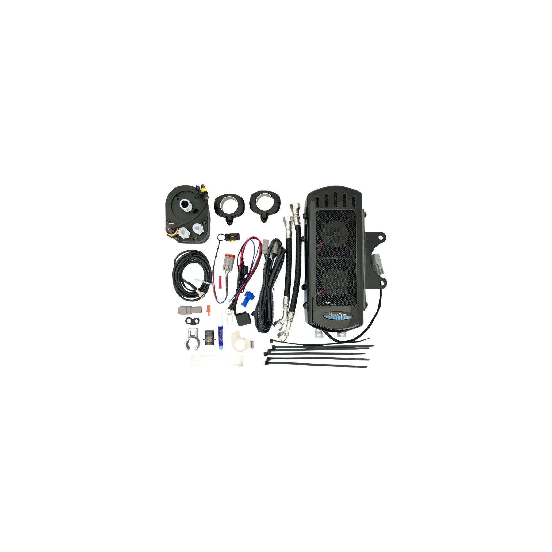 UltraCool Side Mount Oil Cooler Kit For Harley Touring With S&S T-Seri