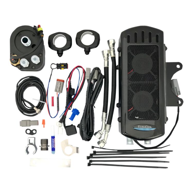 UltraCool Side Mount Oil Cooler Kit For Harley Touring With S&S T-Series Engines 1999-2008