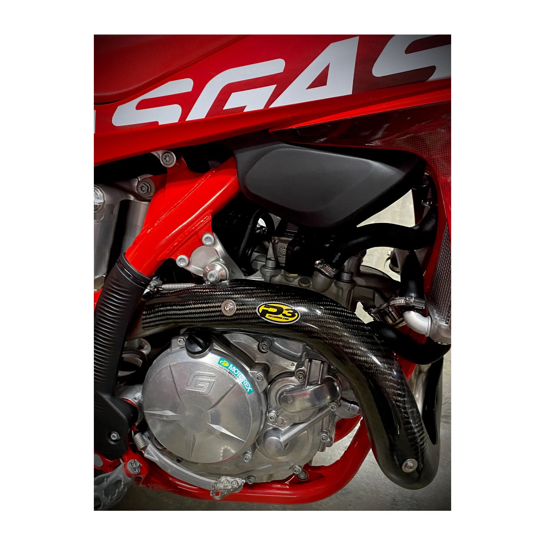 P3 Carbon Fiber MAXCoverage Heat Shield Gas Gas 450cc