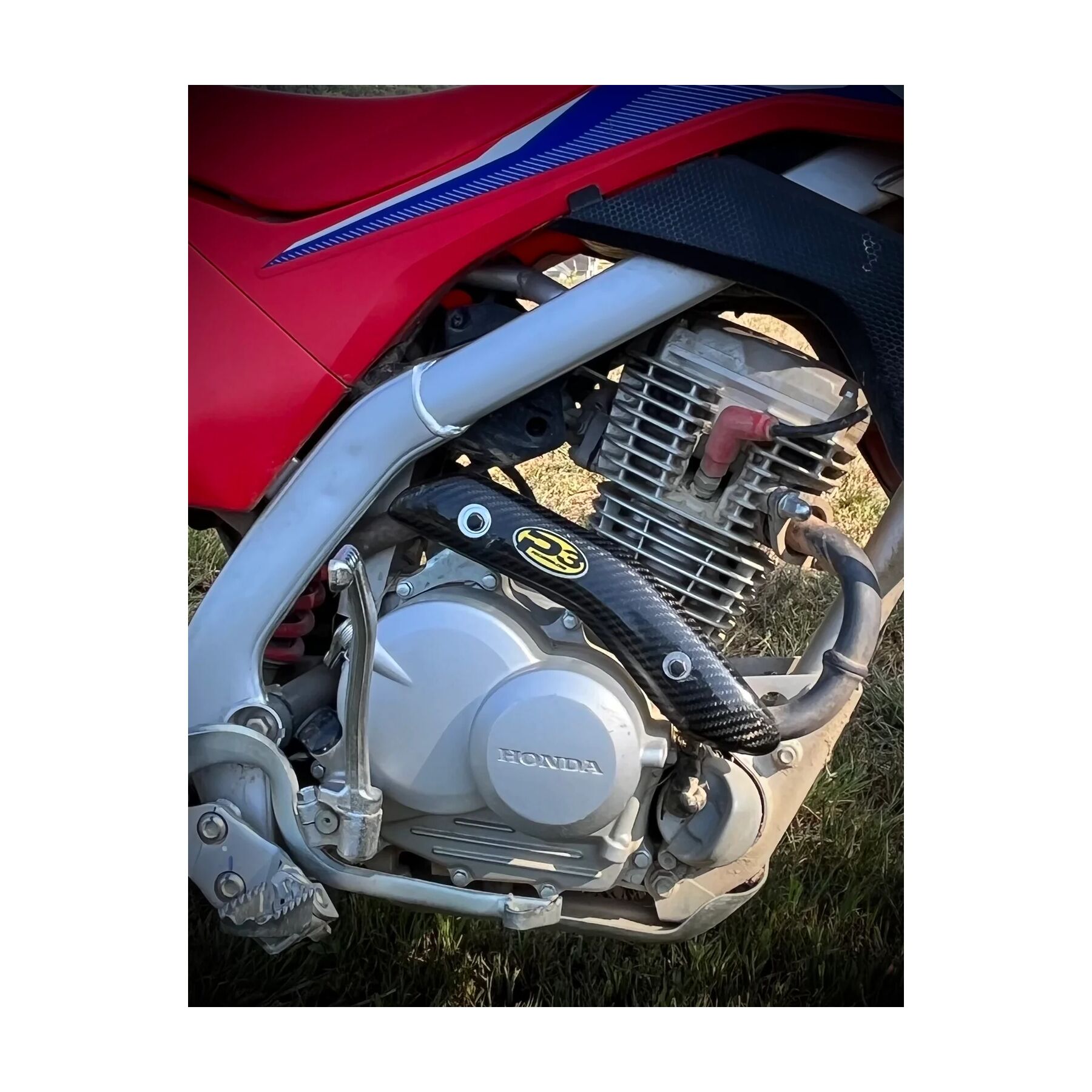 P3 Carbon Fiber Heat Shield Honda CRF125R / CRF150R