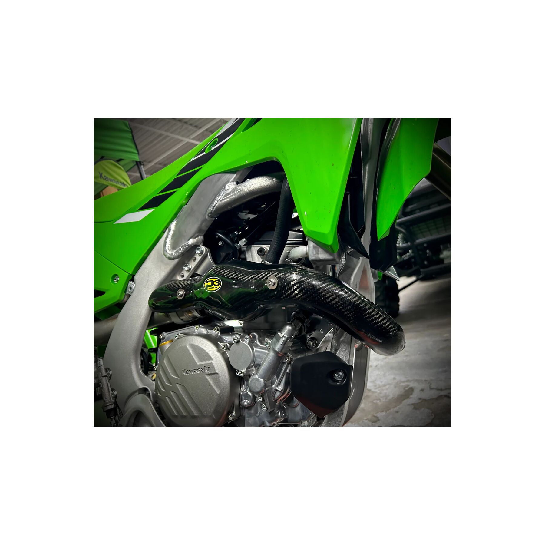 P3 Carbon Fiber Heat Shield Kawasaki KX250 / X 2025-2026