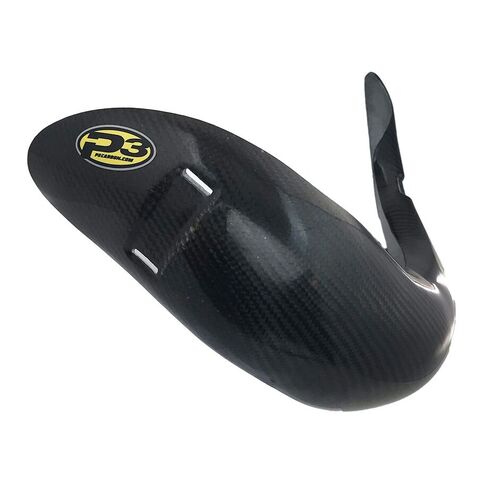 P3 Carbon Fiber MAXCoverage Pipe Guard KTM / Husqvarna / Gas Gas 250cc-300cc 2019-2023 1st Gen FMF Pipe [Previously Installed]