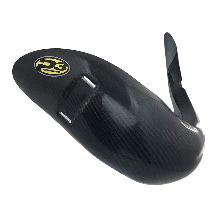 P3 Carbon Fiber MAXCoverage Pipe Guard KTM / Husqvarna / Gas Gas 250cc-300cc 2019-2023 1st Gen FMF Pipe [Previously Installed]