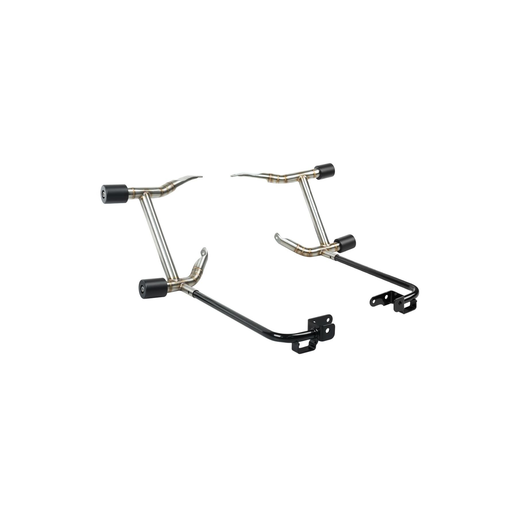 HogWorkz Double Barrel Performance Stainless Saddlebag Guards For Harl