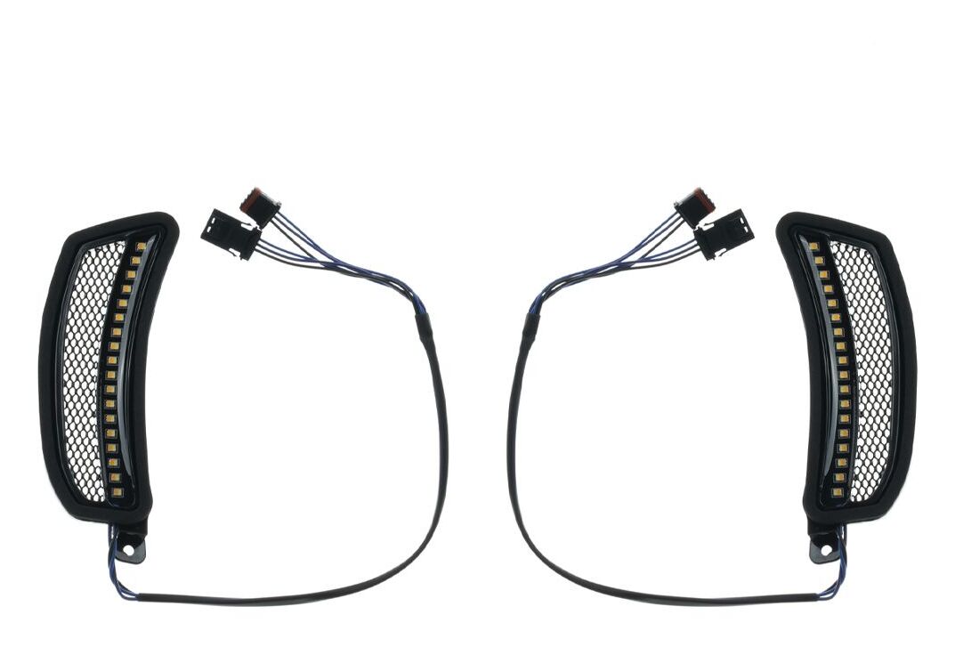 HogWorkz LED Turn Signal & DRL Vent Inserts For Harley Low Rider