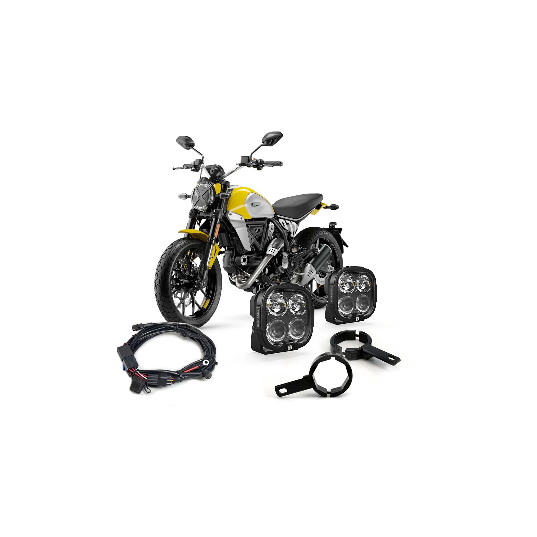 Denali DL4 Essential Lighting Bundle Ducati Scrambler 1100 2018-2023