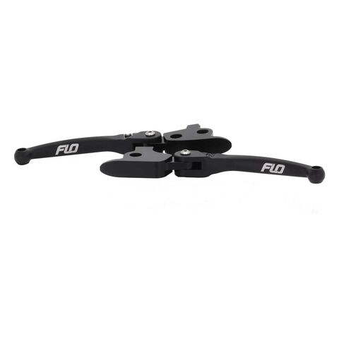 Flo Motorsports MX Style Adjustable Lever Set For Harley Touring / Trike 2008-2013 Black [Previously Installed]