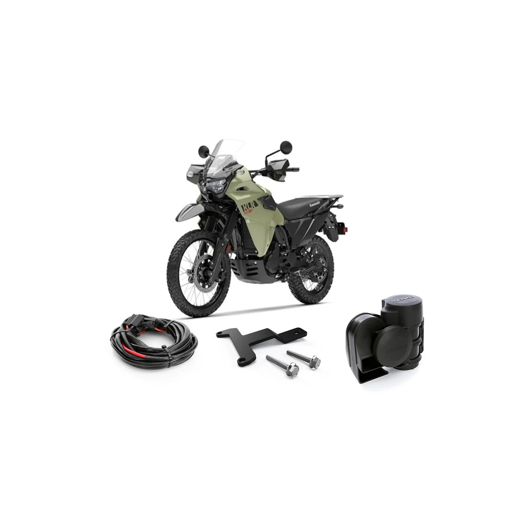Denali SoundBomb Horn Bundle Kawasaki KLR650 / S 2022-2026