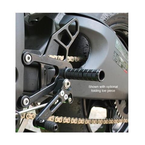 Woodcraft Rearset Kit Kawasaki ZX6R / ZX636 2019-2026 Standard Shift / Black [Open Box]