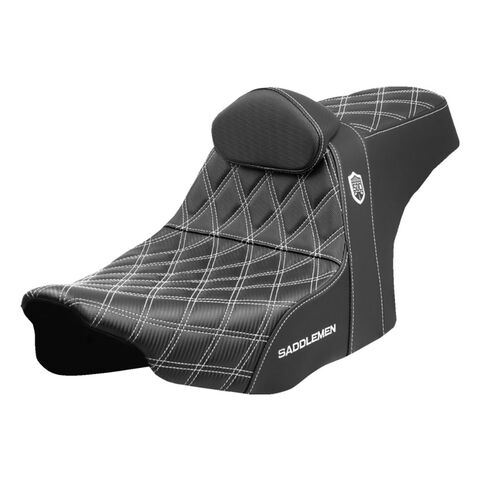 Saddlemen Pro Series SDC Performance Gripper Seat For Harley FLHX / FLTRX 2023-2026 White Stitch / Wi... [Open Box]