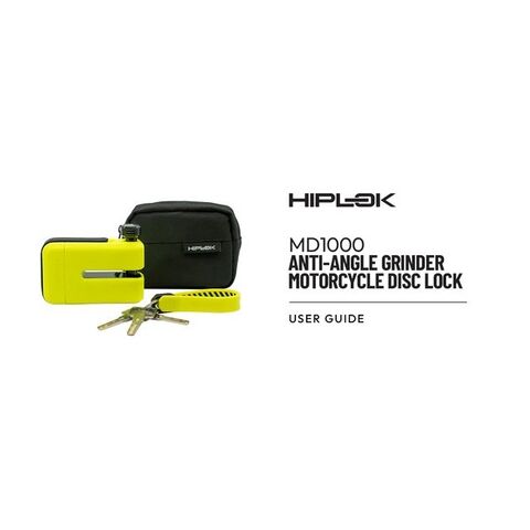 Hiplok MD1000 Anti-Angle Grinder Motorcycle Disc Lock