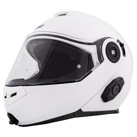 BILT Techno 3.0 Modular Sena Bluetooth Helmet - Closeout White / 4XL [Open Box]