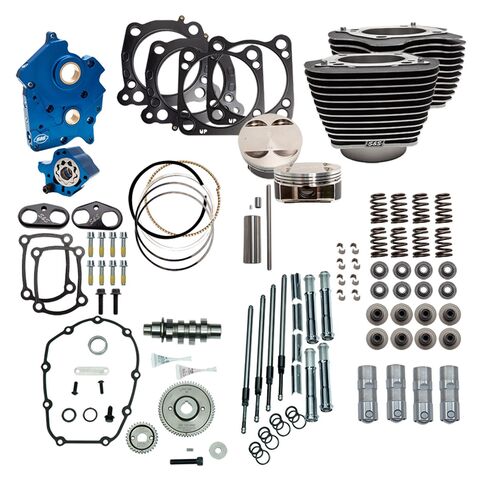 S&S Cycle 124" Power Package For Harley Oil Cooled 107" Milwaukee-Eight 2017-2026