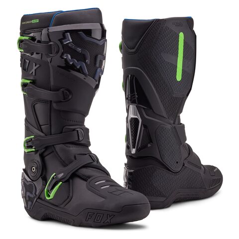 Fox Racing Instinct A1 50th LE Boots (14) Black/Green / 13 [Open Box]