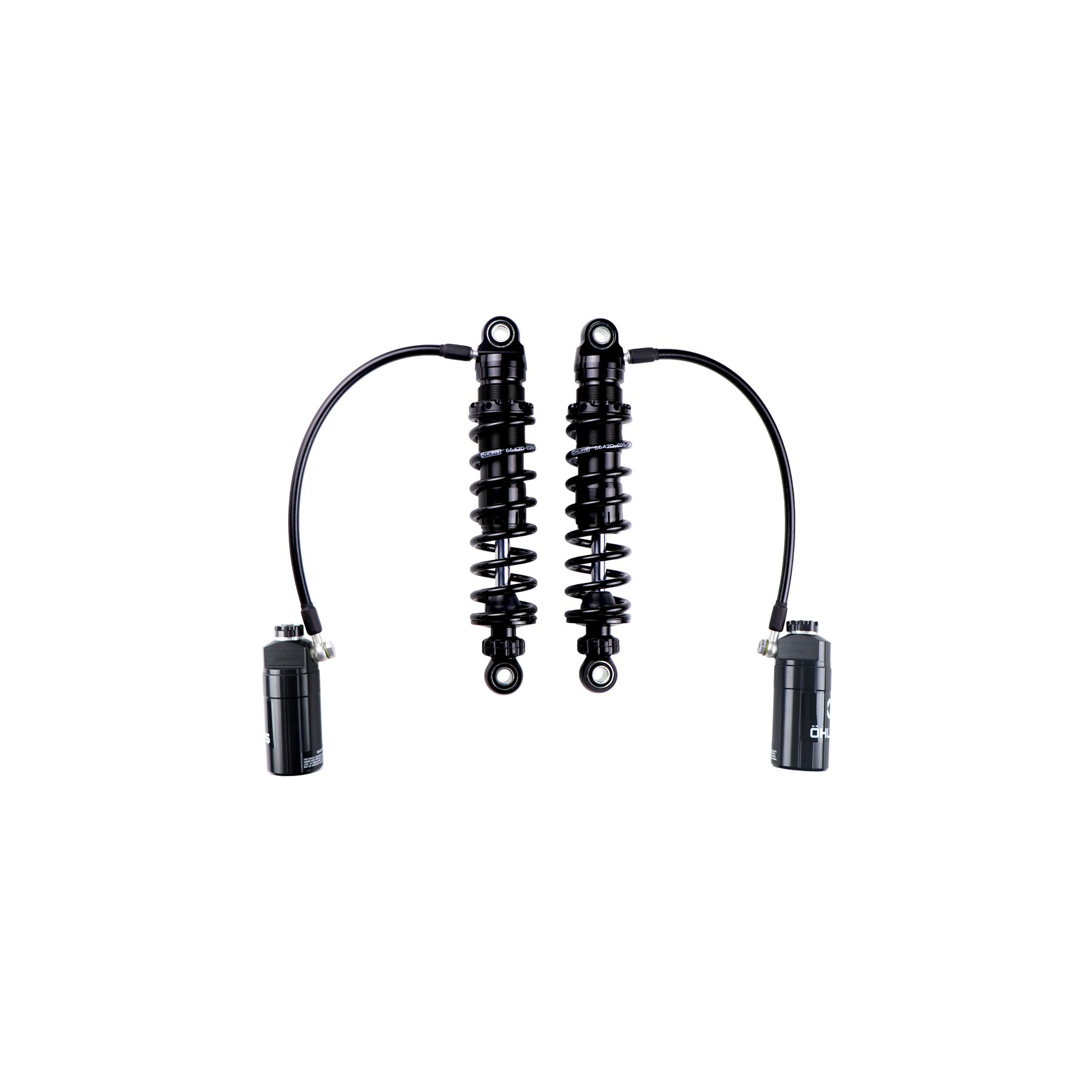 Ohlins STX Pro Blackout Reservoir Shocks For Harley Touring 2014-2026