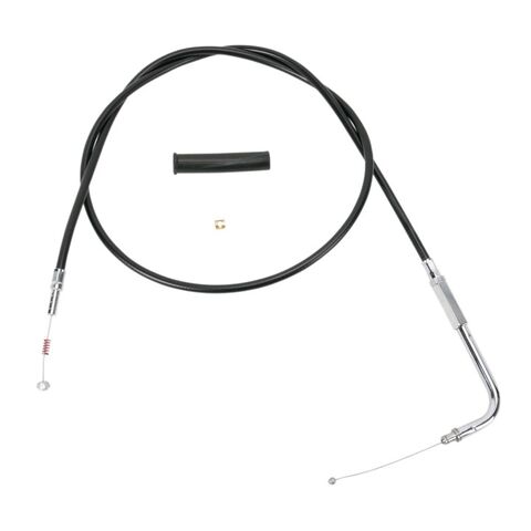 Drag Specialties Alternative Length Idle Cable For Harley 1981-1989 48" / 90 deg Elbow / Black [Open Box]