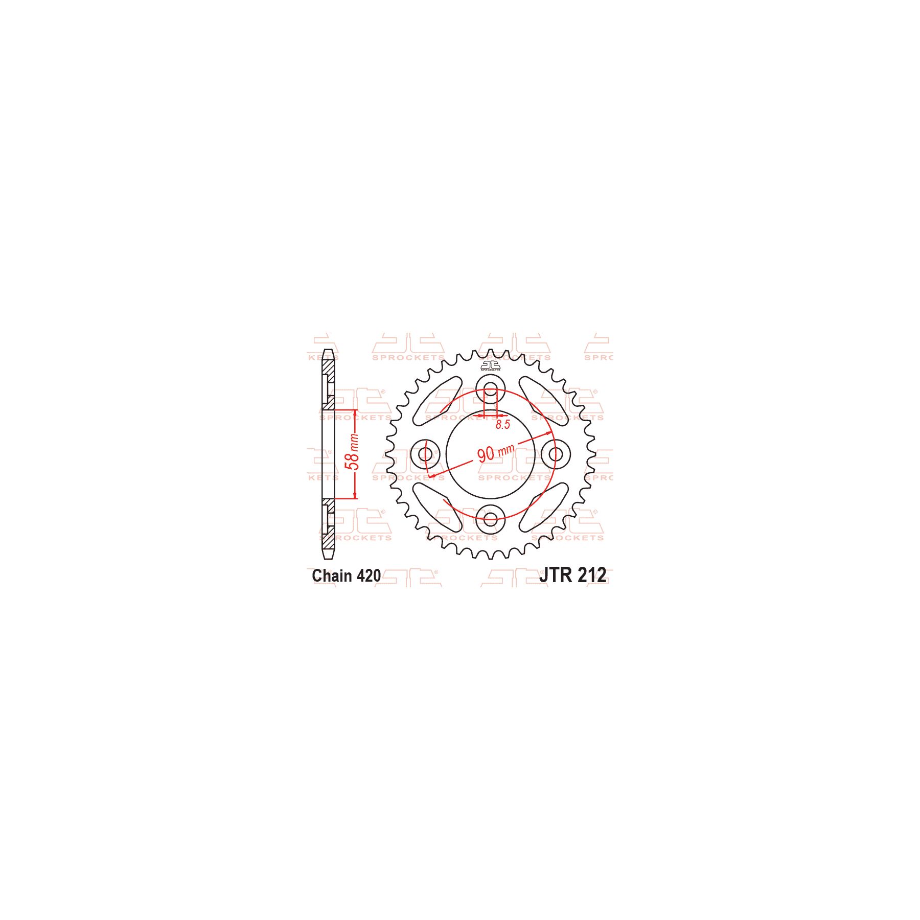 JT Sprockets 420 Steel Rear Sprocket Honda Grom / Monkey 2014-2021