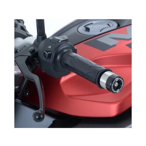 R&G Racing Bar End Sliders Yamaha FZ-07 / XSR700 /  FZ-10 / MT-10 / XMAX Black/Silver [Open Box]