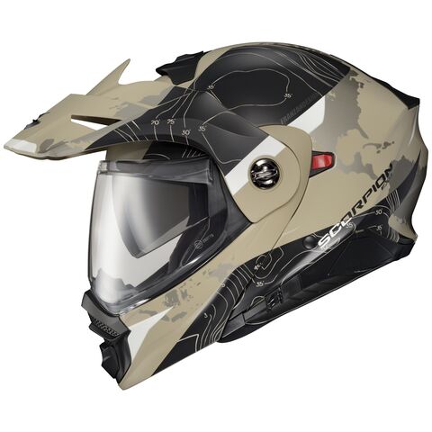 Scorpion EXO-AT960 Topographic Helmet Black/Sand / SM [Open Box]