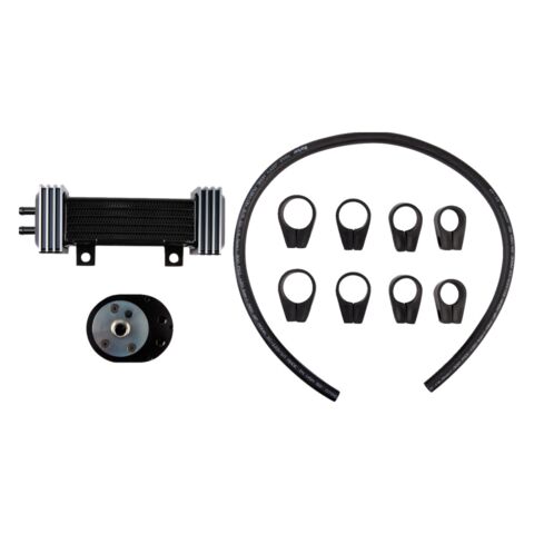 Jagg Oil Coolers Vertical Frame Mount Oil Cooler Kit For Harley 1986-2017