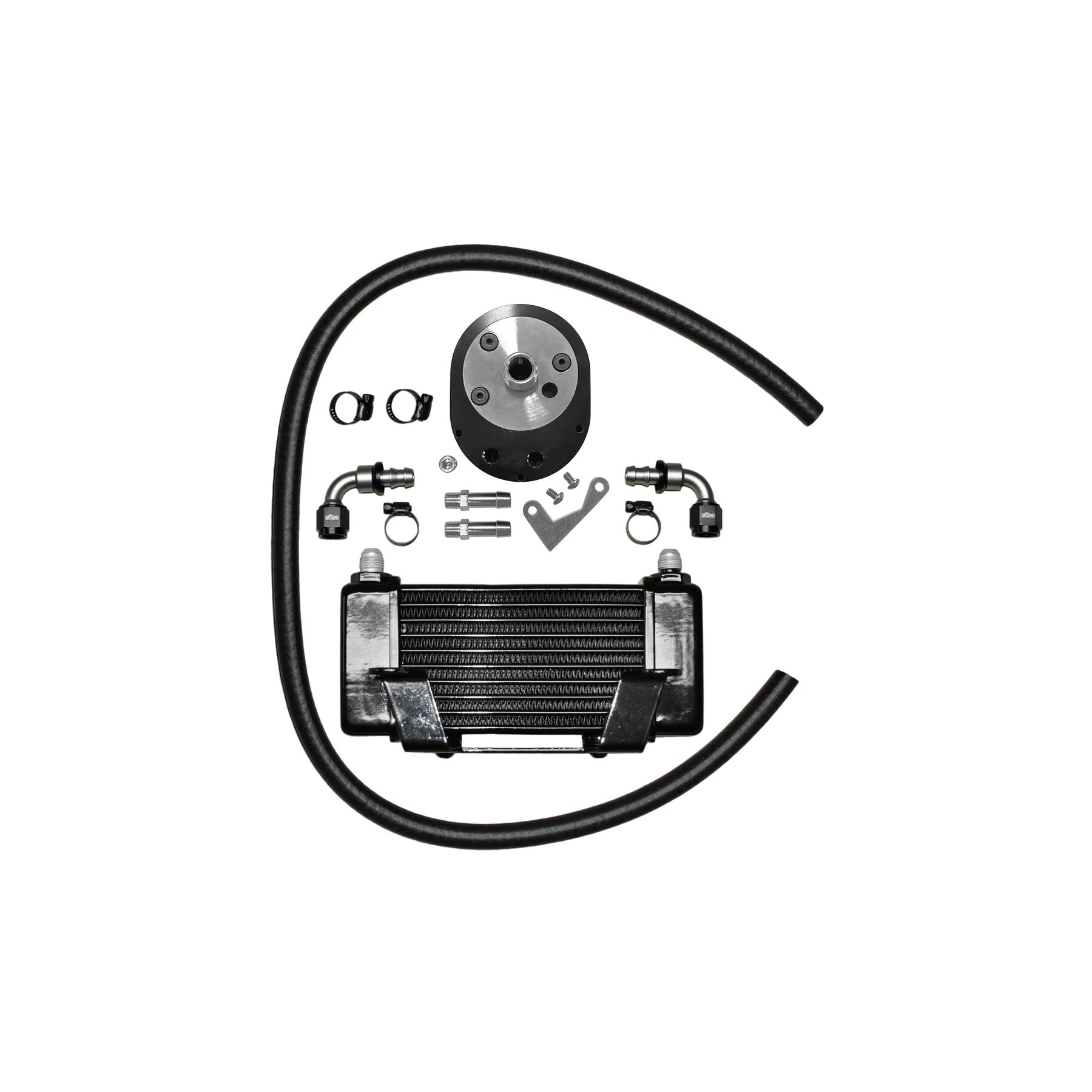 Jagg Oil Coolers 10-Row Low Mount Oil Cooler Kit For Harley Touring 20