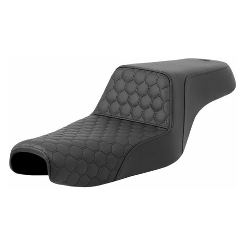 Saddlemen Step-Up HC Honeycomb Seat For Harley Sportster With 3.3 Gallon Tank 2004-2022 Black Stitching [Previously Installed]