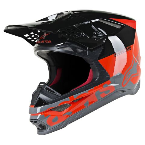 Alpinestars Supertech M8 Radium Helmet (SM) Fluo Red/Black/Grey / SM [Blemished - Very Good]