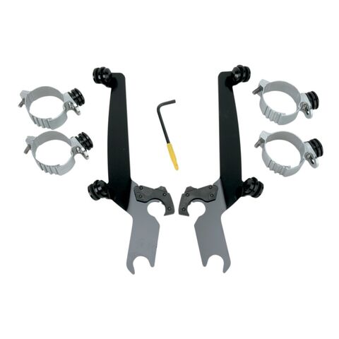 Memphis Shades Sportshield Trigger-Lock Mount Kit For Harley Dyna / Softail 2006-2026 Black [Incomplete]
