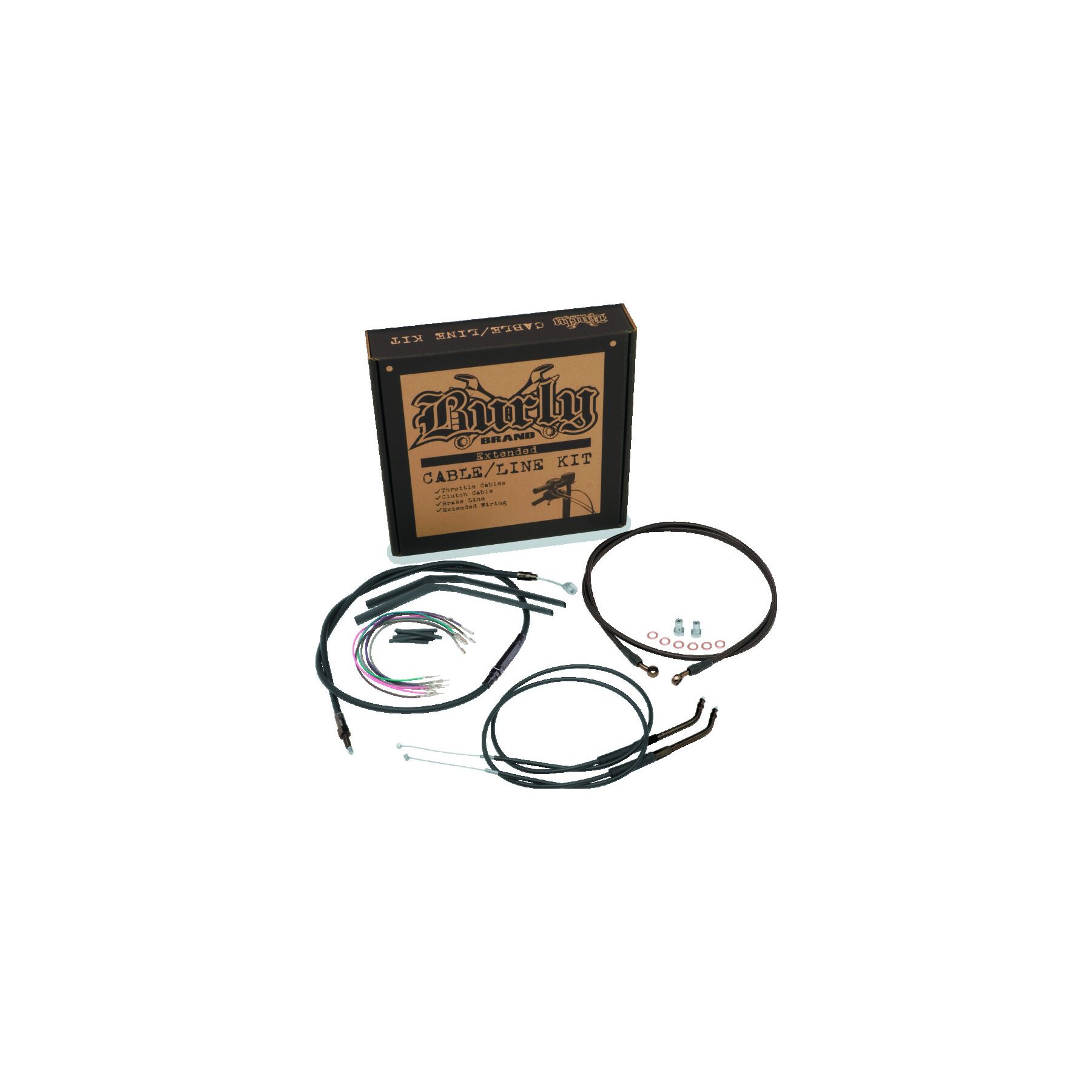 Burly Handlebar Cable Installation Kit For Harley FLHX 2007