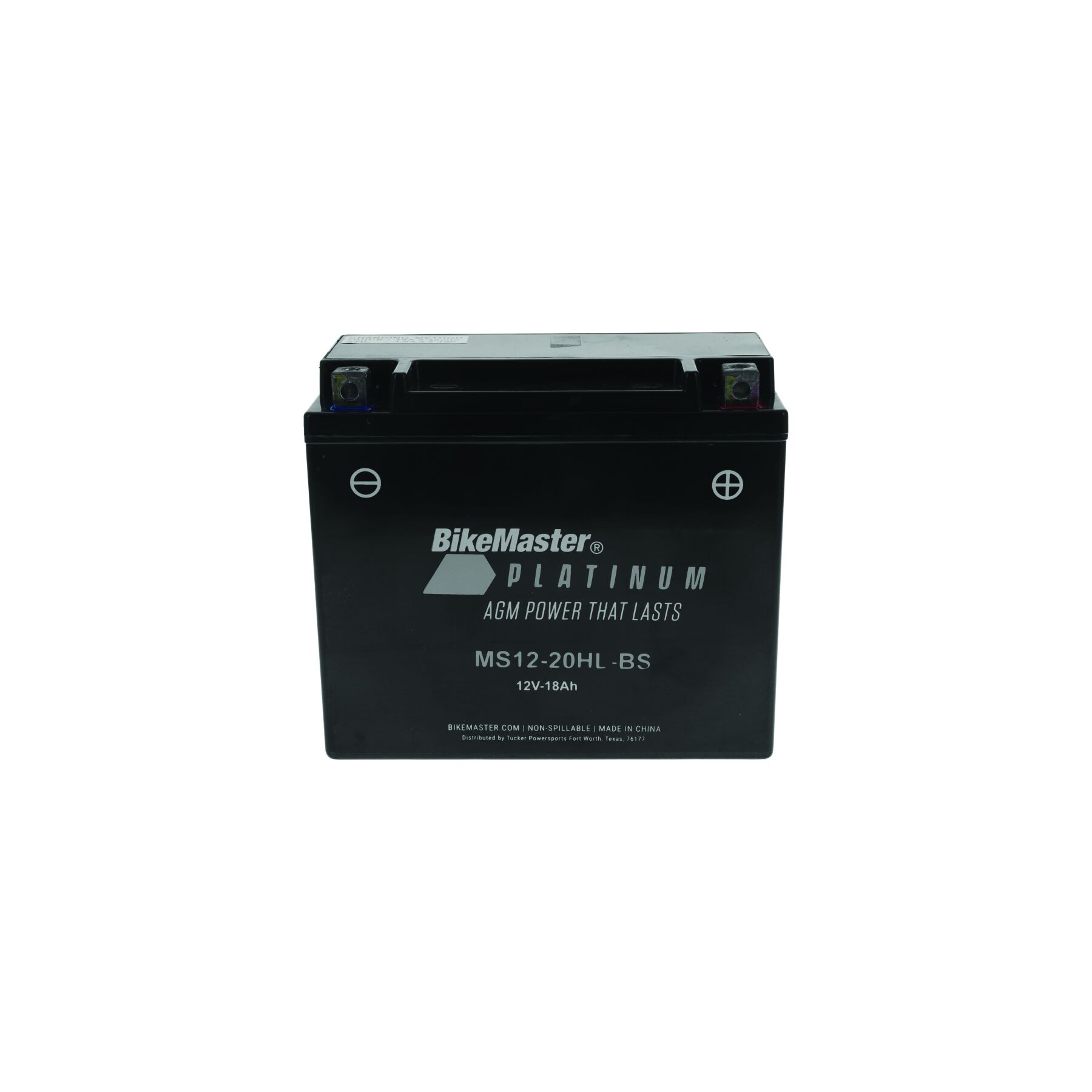 BikeMaster MS12-20HL-BS Platinum AGM Battery