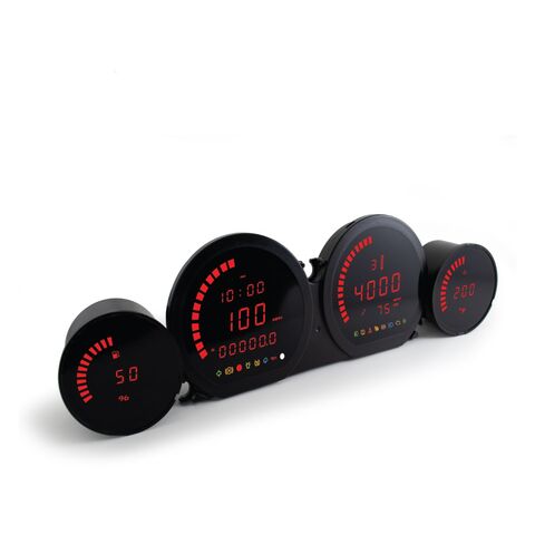 Koso HD-03L Gauge Kit For Harley Touring 2014-2024 Red [Previously Installed]