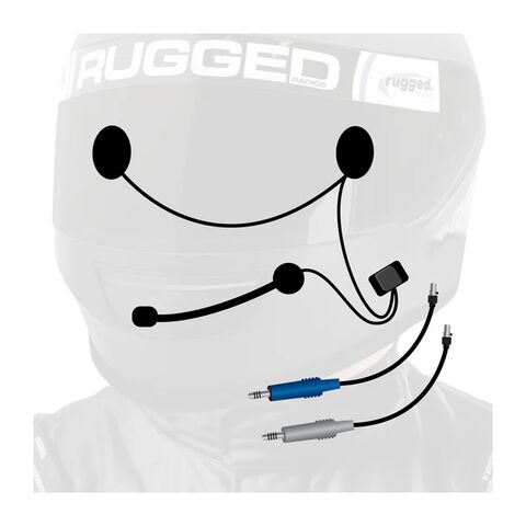 Rugged Radios RUGGED Wired / STX Stereo Helmet Kit with Alpha Audio Speakers and Mic