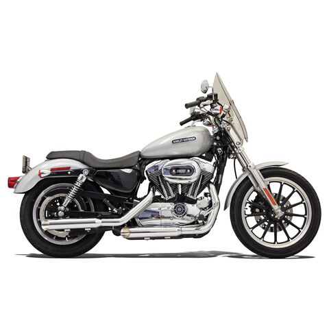 Bassani 3" Firepower Series Slip-On Mufflers For Harley Sportster 2004-2013 Slash-Cut (Side-Facing Sl... [Open Box]